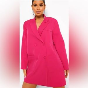 Boohoo Oversized Boxy Blazer Dress 🩷, hot pink, size 10